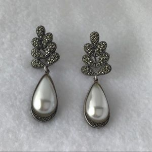 Judith Jack Teardrop Sterling Earrings
